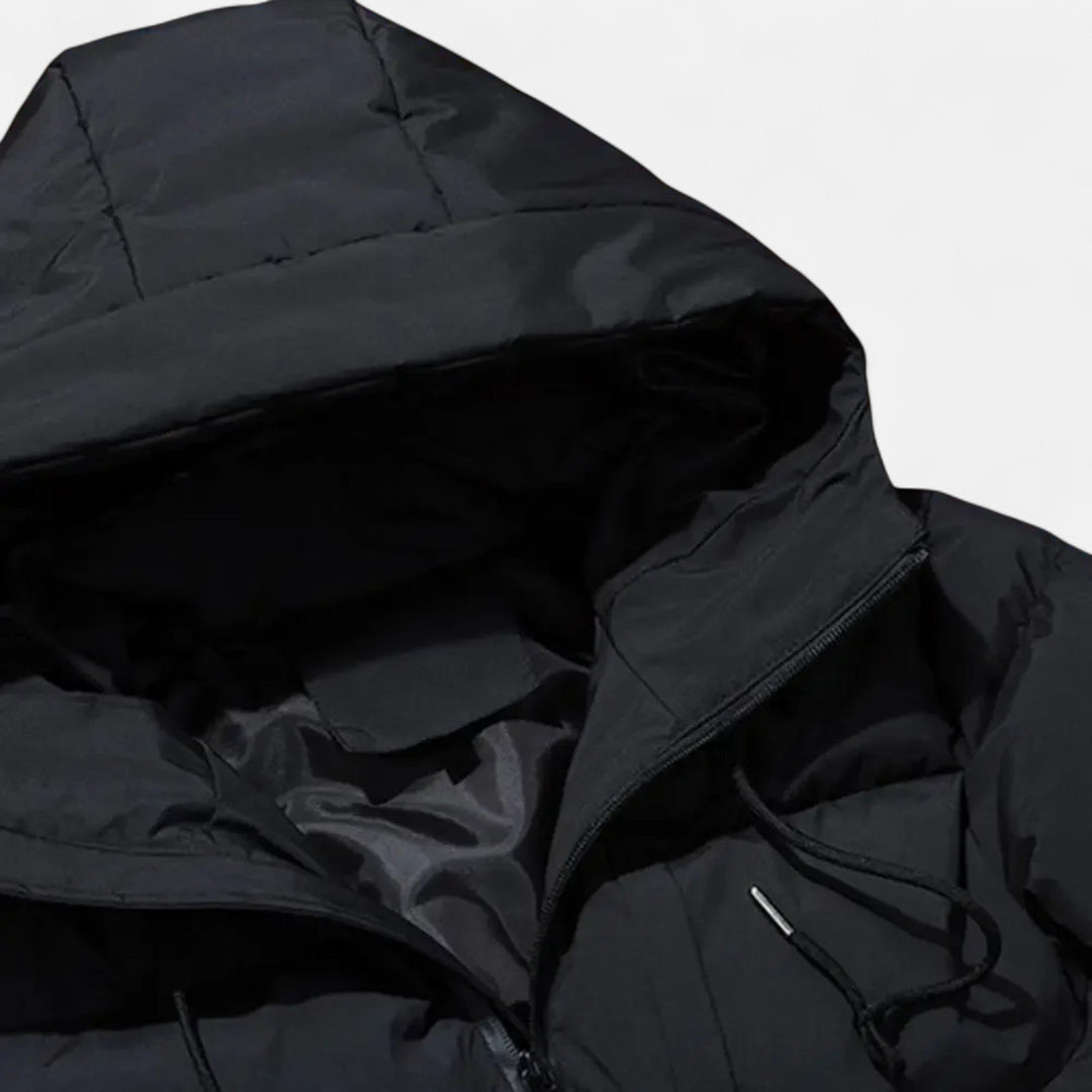 Quilted Hooded Puffer Jacket Mens Winter Coat