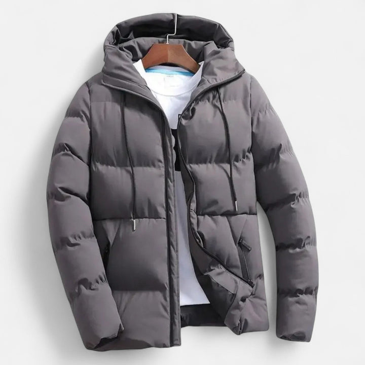Quilted Hooded Puffer Jacket Mens Winter Coat