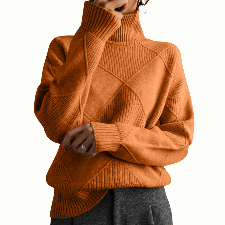 Turtleneck Ribbed Oversized Longline Sweater Women