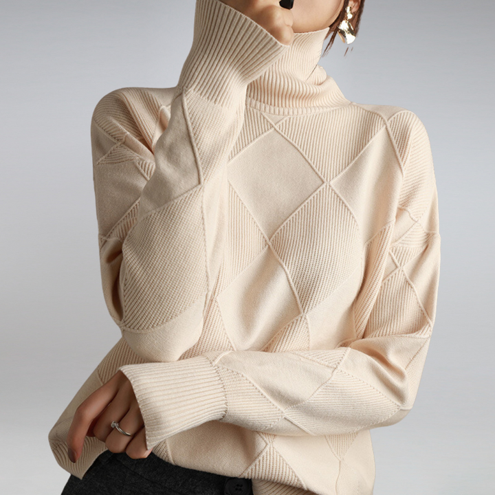 Turtleneck Ribbed Oversized Longline Sweater Women