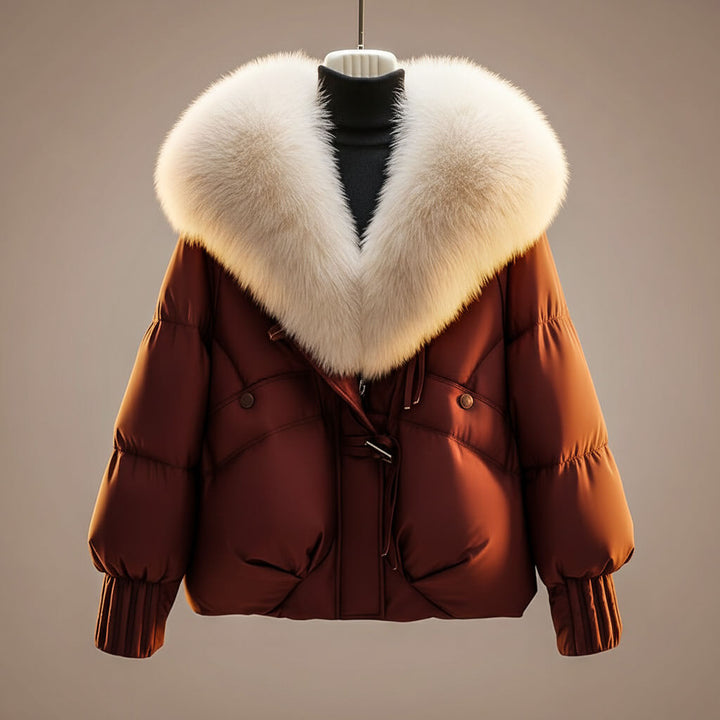 Womens Oversized Wrap Belted Quilted Puffer Jacket