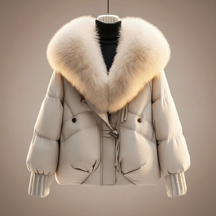 Womens Oversized Wrap Belted Quilted Puffer Jacket