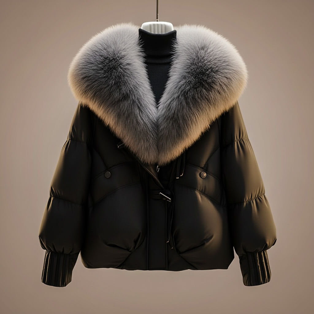 Womens Oversized Wrap Belted Quilted Puffer Jacket