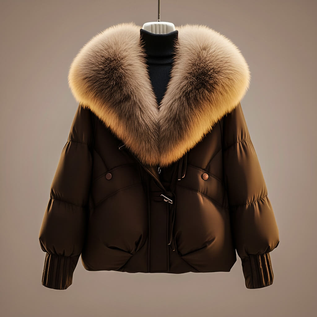 Womens Oversized Wrap Belted Quilted Puffer Jacket