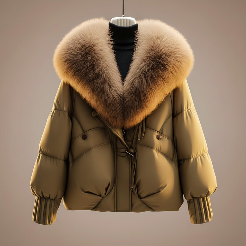 Womens Oversized Wrap Belted Quilted Puffer Jacket