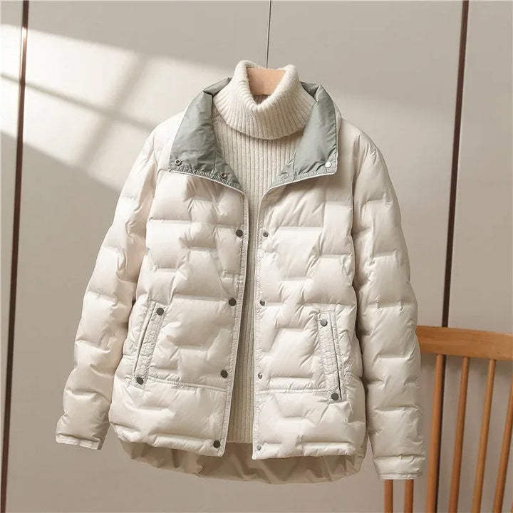 Quilted Puffer Jacket High Neck Insulated Women