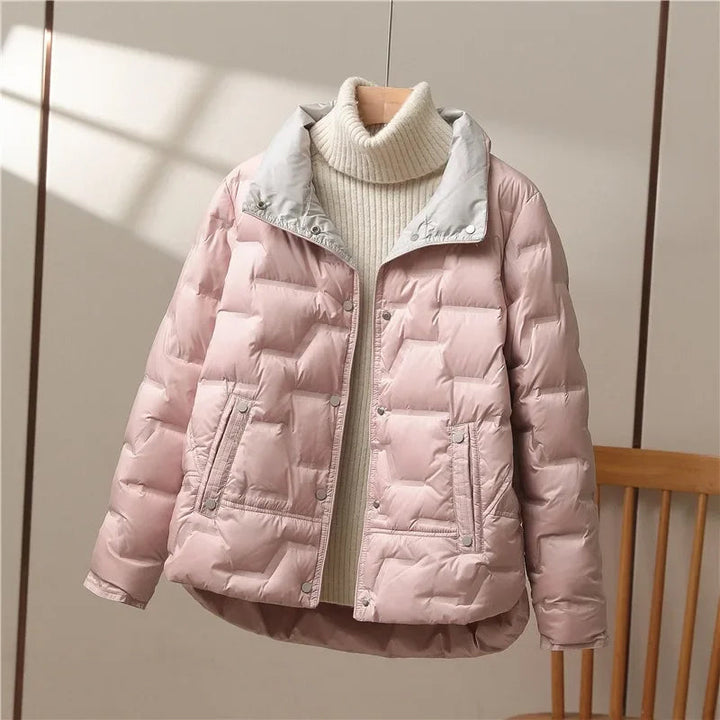 Quilted Puffer Jacket High Neck Insulated Women