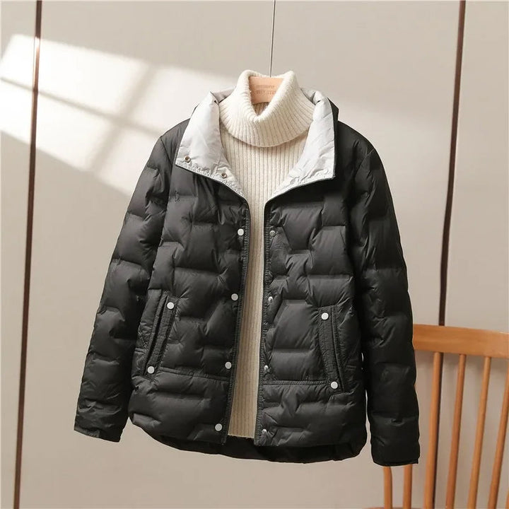 Quilted Puffer Jacket High Neck Insulated Women