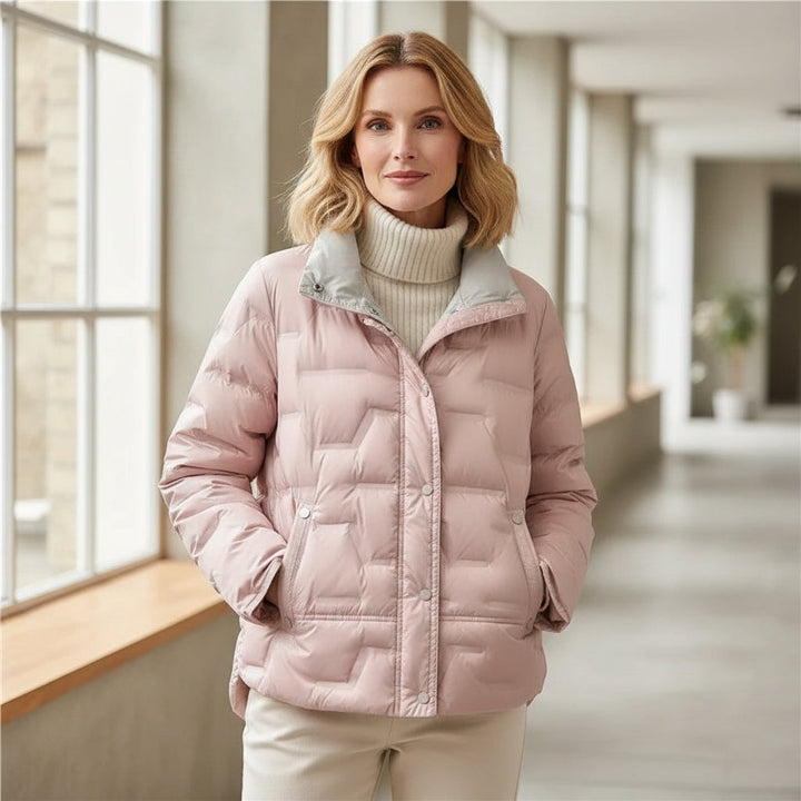 Quilted Puffer Jacket High Neck Insulated Women