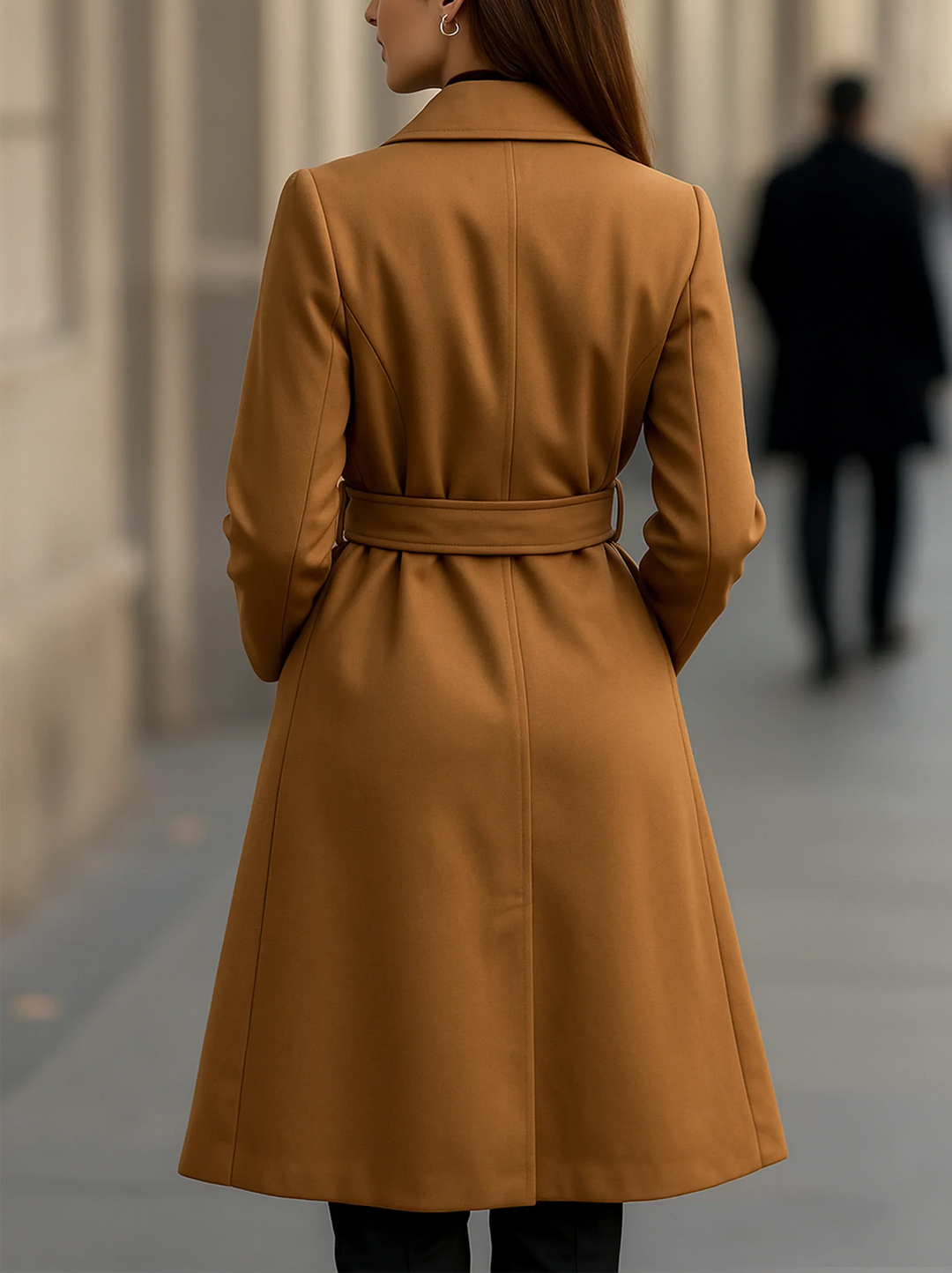 Belted Double-Breasted Trench Coat Women Classic