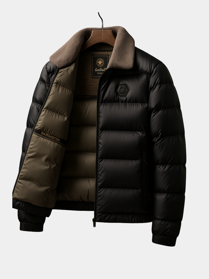 Womens Puffer Jacket Wrap Front Zip Up Insulated