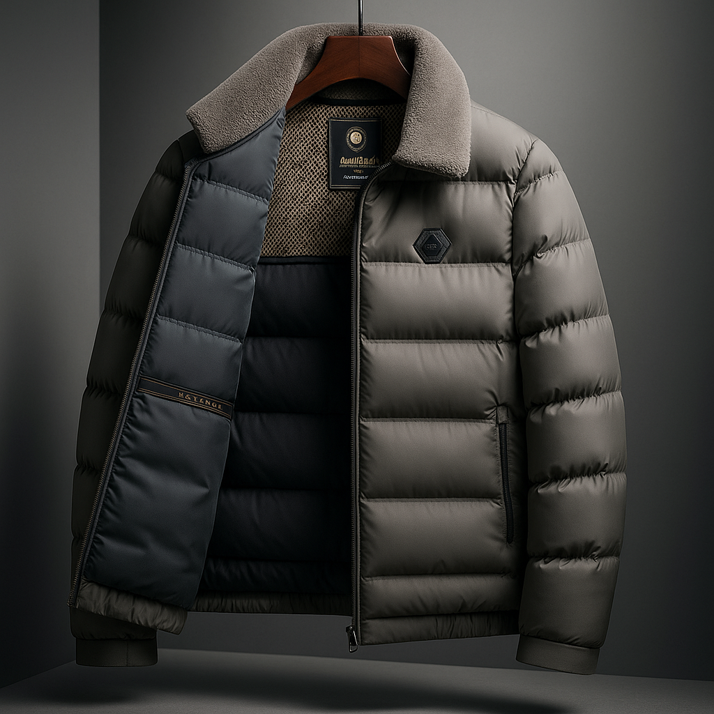 Womens Puffer Jacket Wrap Front Zip Up Insulated