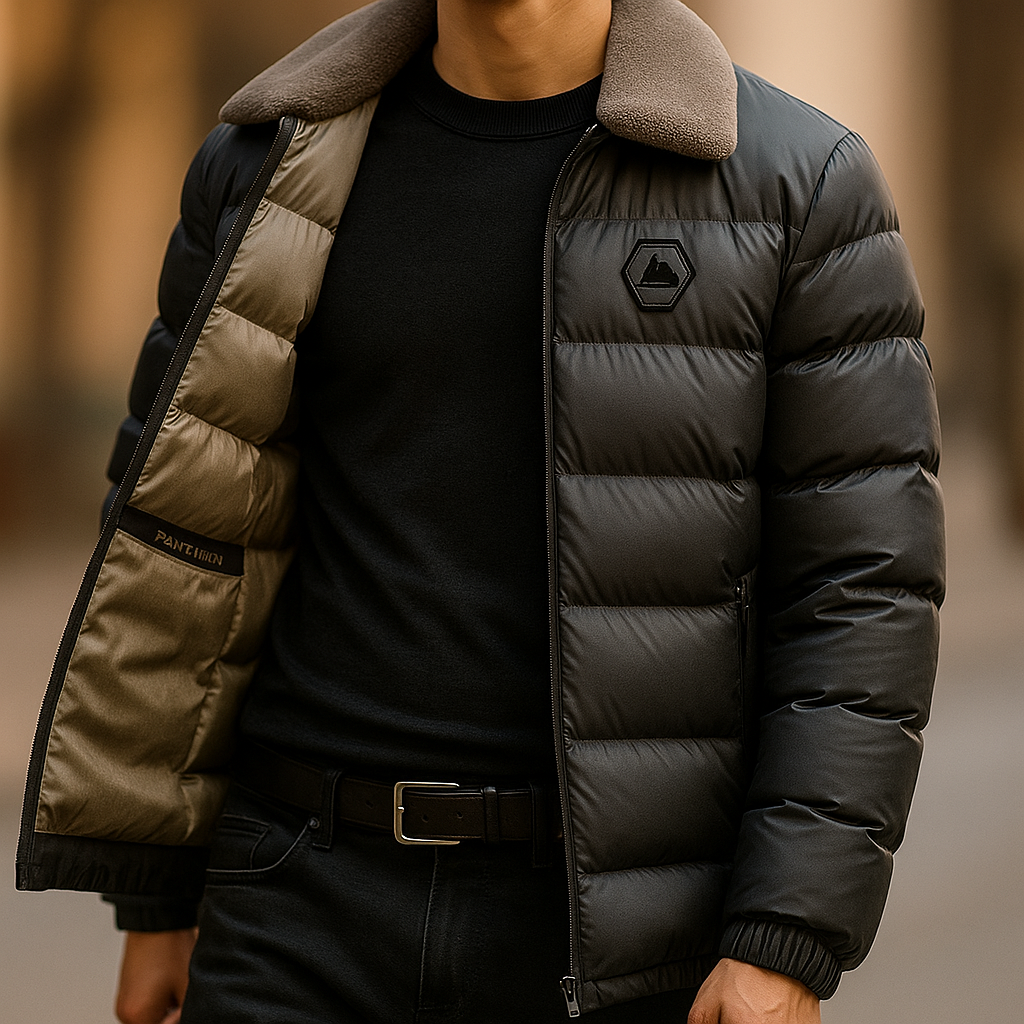 Womens Puffer Jacket Wrap Front Zip Up Insulated