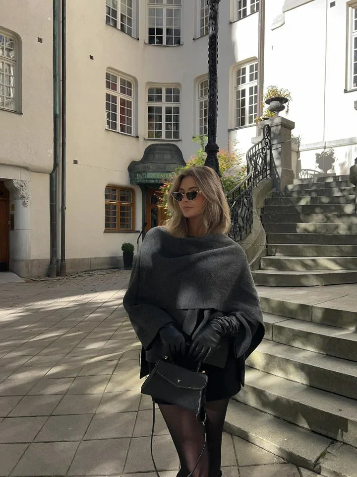 Oversized Longline Wool Blend Classic Coat Women