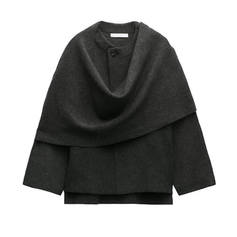 Oversized Longline Wool Blend Classic Coat Women