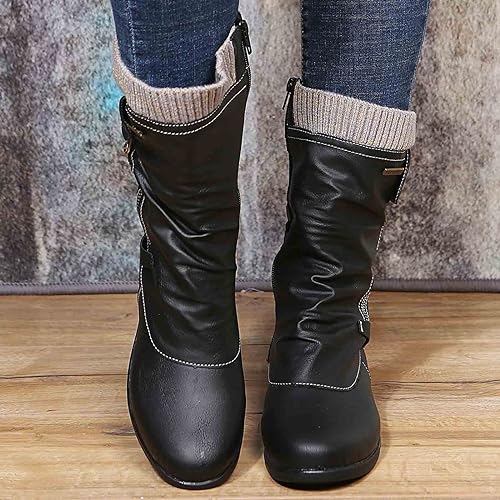 Lace Up Side Zip Draped Ankle Boots Women