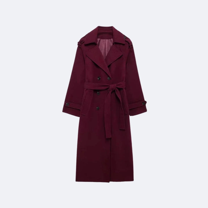Fluid Trench Coat Oversized Belted Classic Women