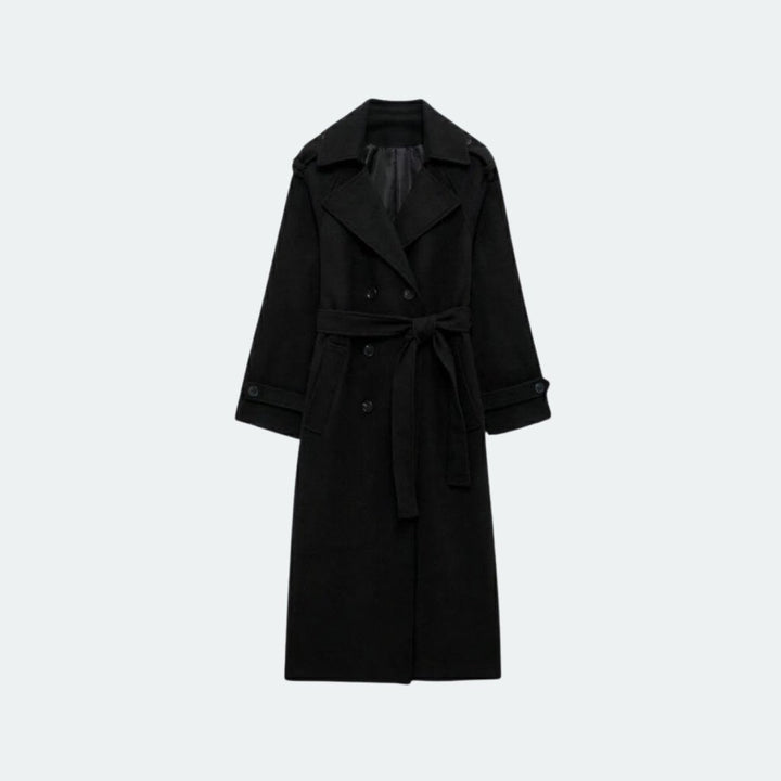 Fluid Trench Coat Oversized Belted Classic Women