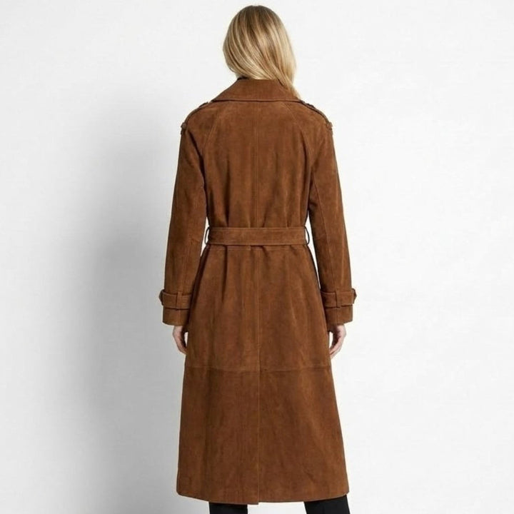 Fluid Trench Coat Oversized Belted Classic Women