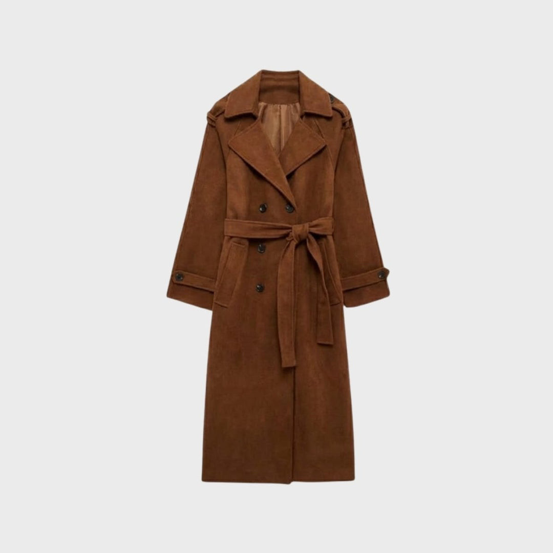 Fluid Trench Coat Oversized Belted Classic Women