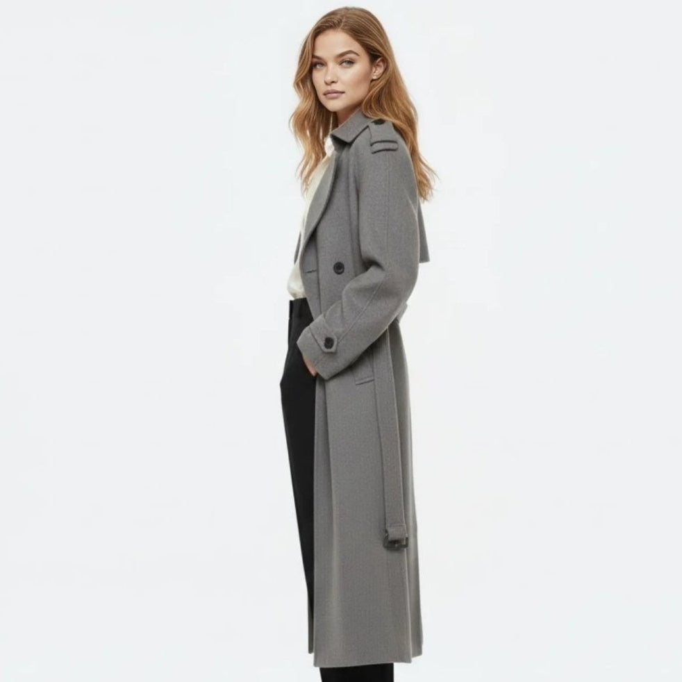 Fluid Trench Coat Oversized Belted Classic Women