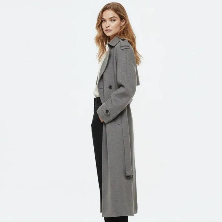 Fluid Trench Coat Oversized Belted Classic Women