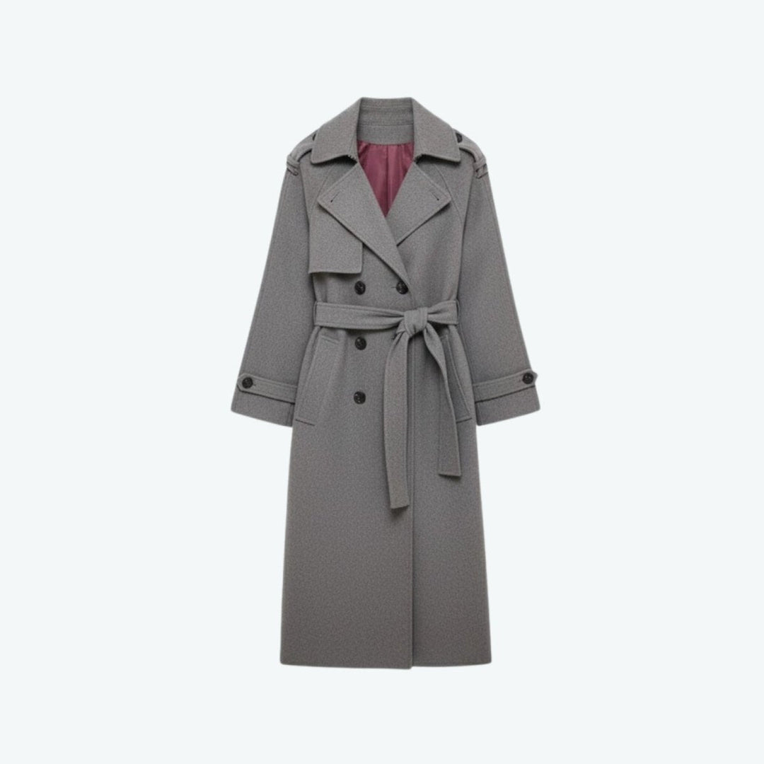 Fluid Trench Coat Oversized Belted Classic Women