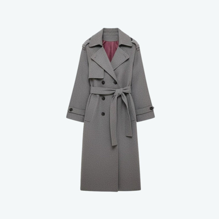 Fluid Trench Coat Oversized Belted Classic Women