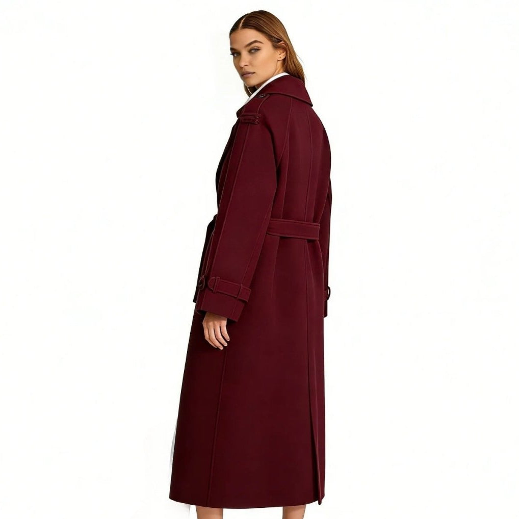Fluid Trench Coat Oversized Belted Classic Women