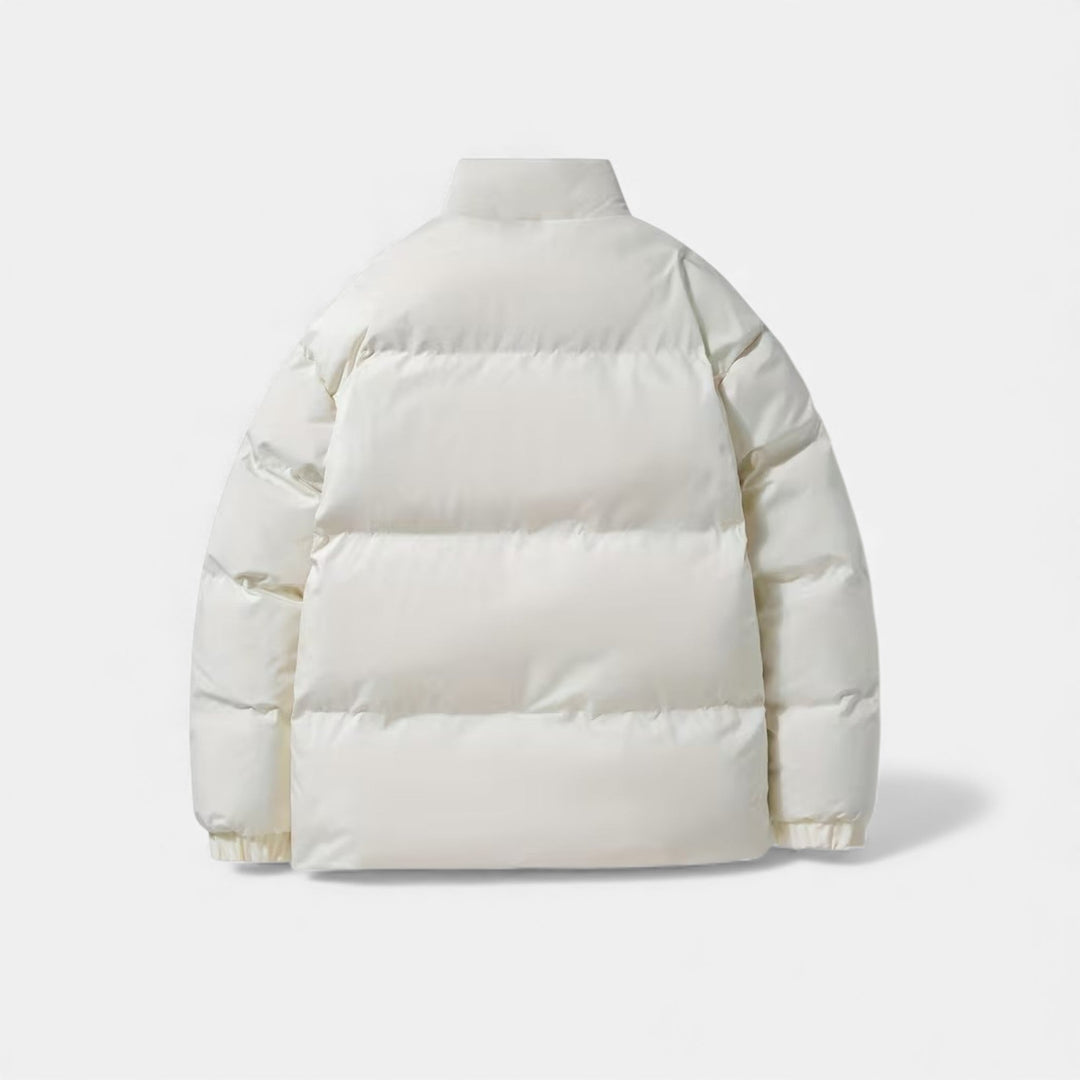 Quilted Puffer Jacket Mens Minimal Funnel Neck