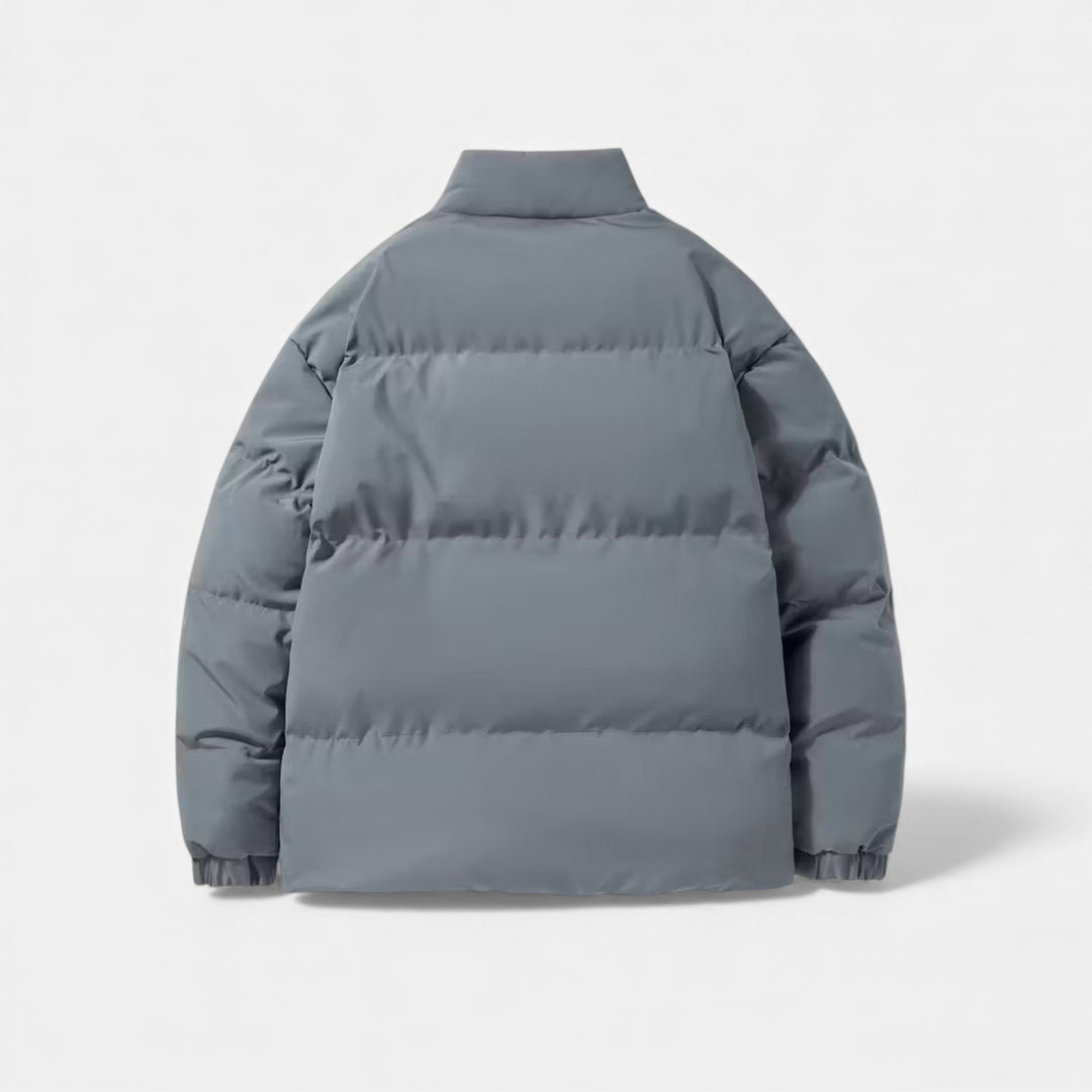 Quilted Puffer Jacket Mens Minimal Funnel Neck