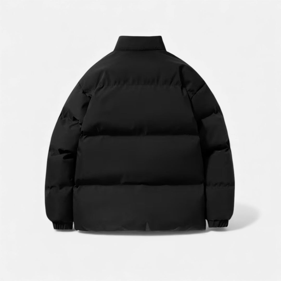 Quilted Puffer Jacket Mens Minimal Funnel Neck