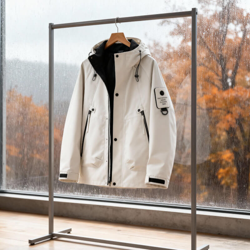 Hooded Longline Wool Blend Tailored Coat Men
