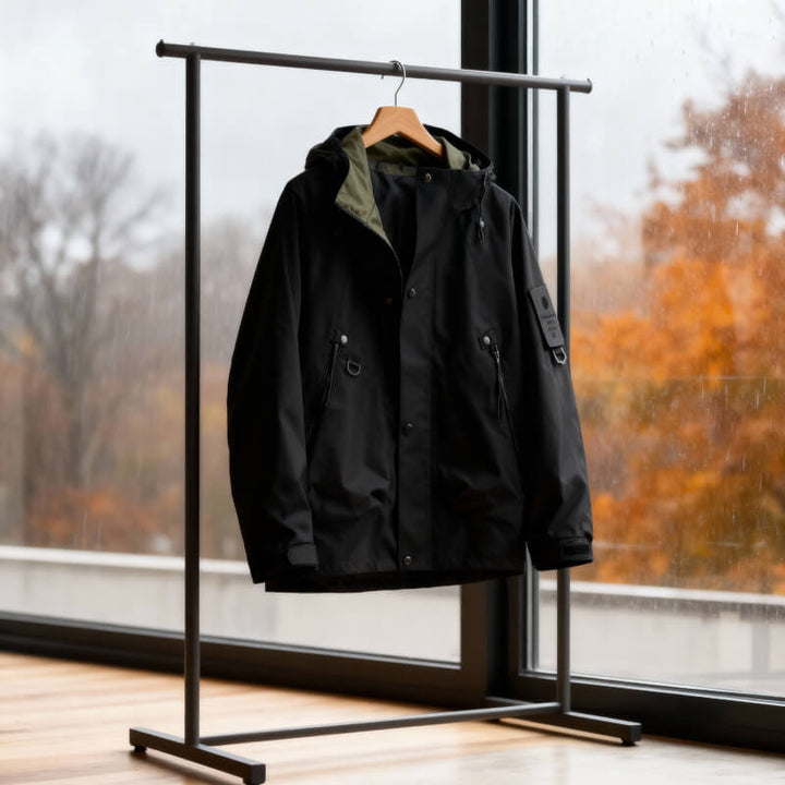 Hooded Longline Wool Blend Tailored Coat Men