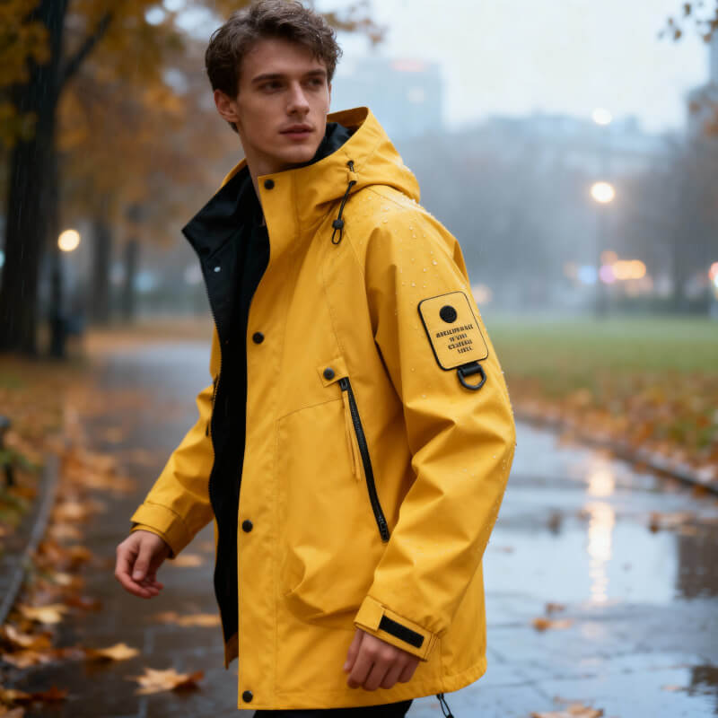 Hooded Longline Wool Blend Tailored Coat Men