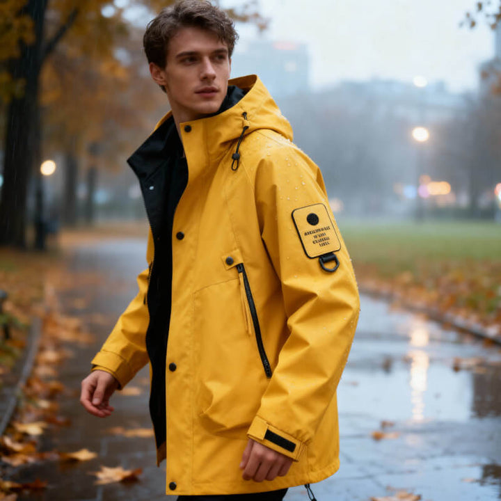Hooded Longline Wool Blend Tailored Coat Men