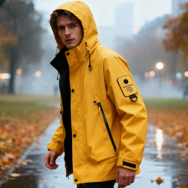 Hooded Longline Wool Blend Tailored Coat Men