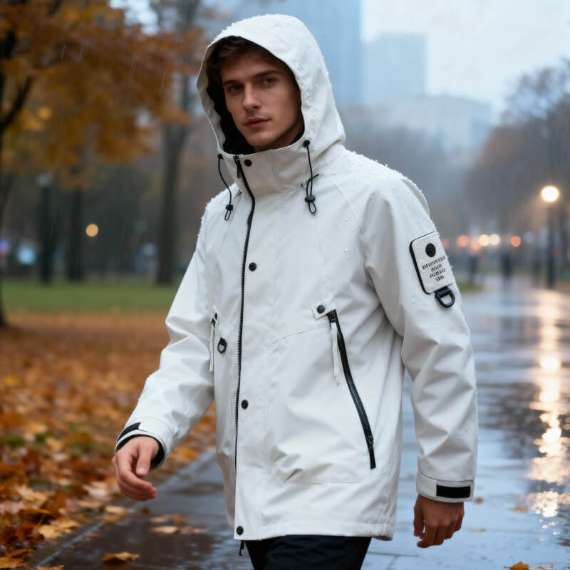 Hooded Longline Wool Blend Tailored Coat Men