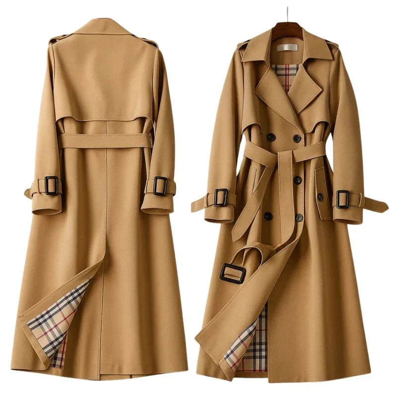 Belted Double-Breasted Trench Coat Women