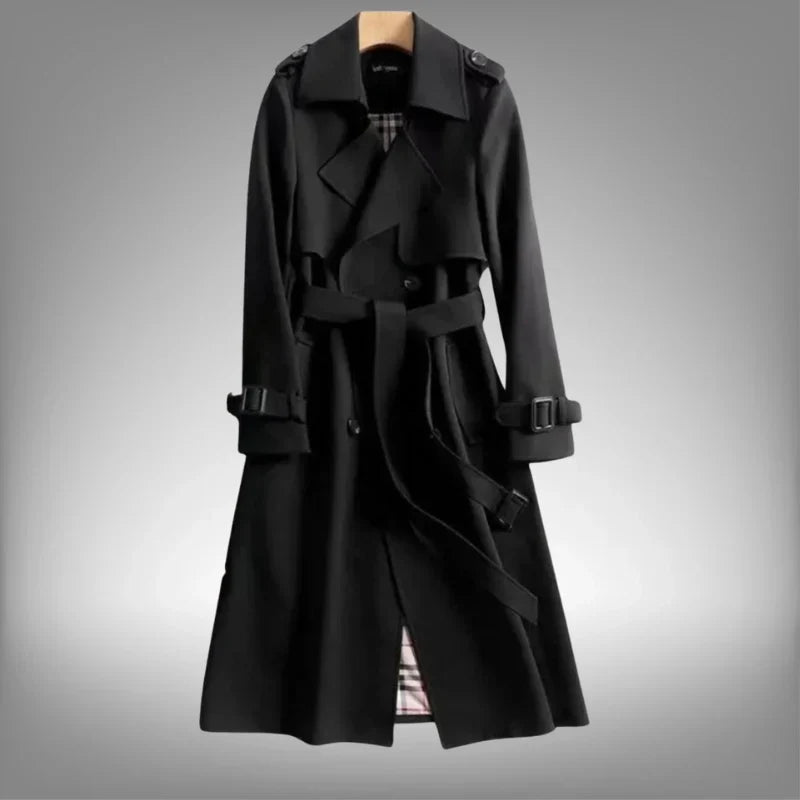 Belted Double-Breasted Trench Coat Women