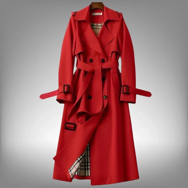 Belted Double-Breasted Trench Coat Women
