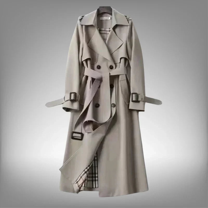 Belted Double-Breasted Trench Coat Women