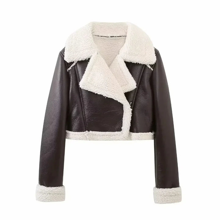 Cropped Structured Zip Up Coat Women
