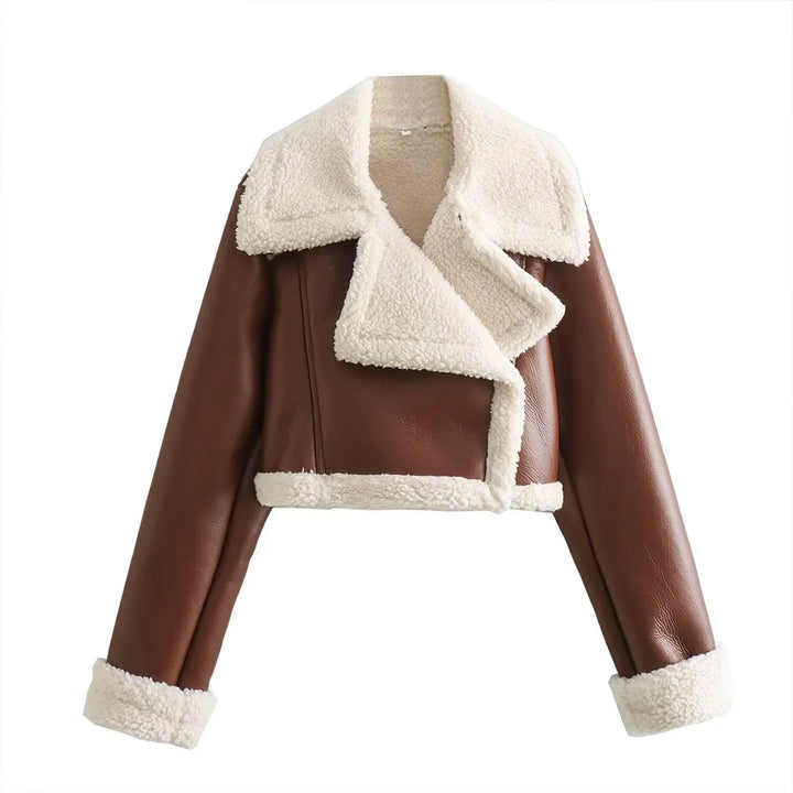 Cropped Structured Zip Up Coat Women