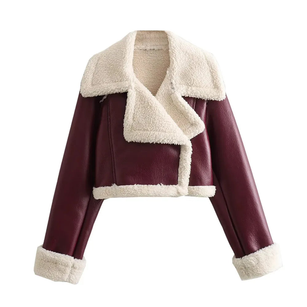 Cropped Structured Zip Up Coat Women