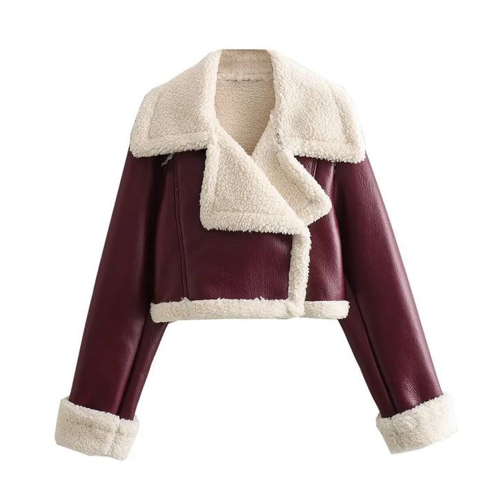 Cropped Structured Zip Up Coat Women