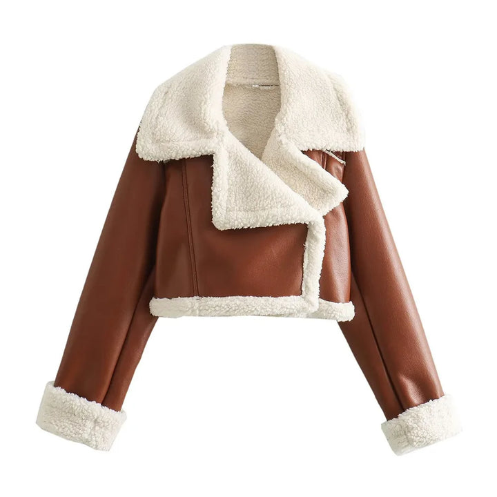 Cropped Structured Zip Up Coat Women