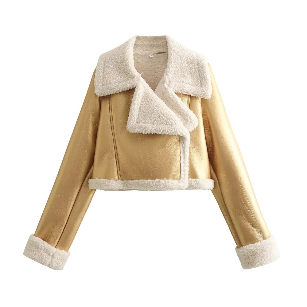 Cropped Structured Zip Up Coat Women