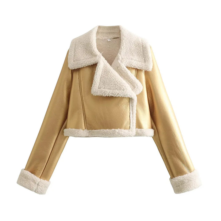 Cropped Structured Zip Up Coat Women