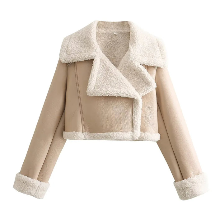 Cropped Structured Zip Up Coat Women